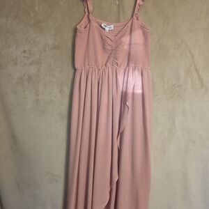 Elegant Pink High Low Dress